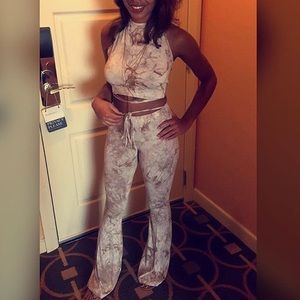 2 Piece Brown Marble set